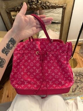 Louis Vuitton denim pink bag